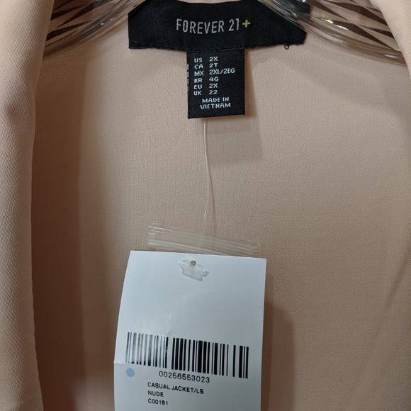 Forever 21 Nude Casual Trench Jacket/2X - Picture 4 of 5